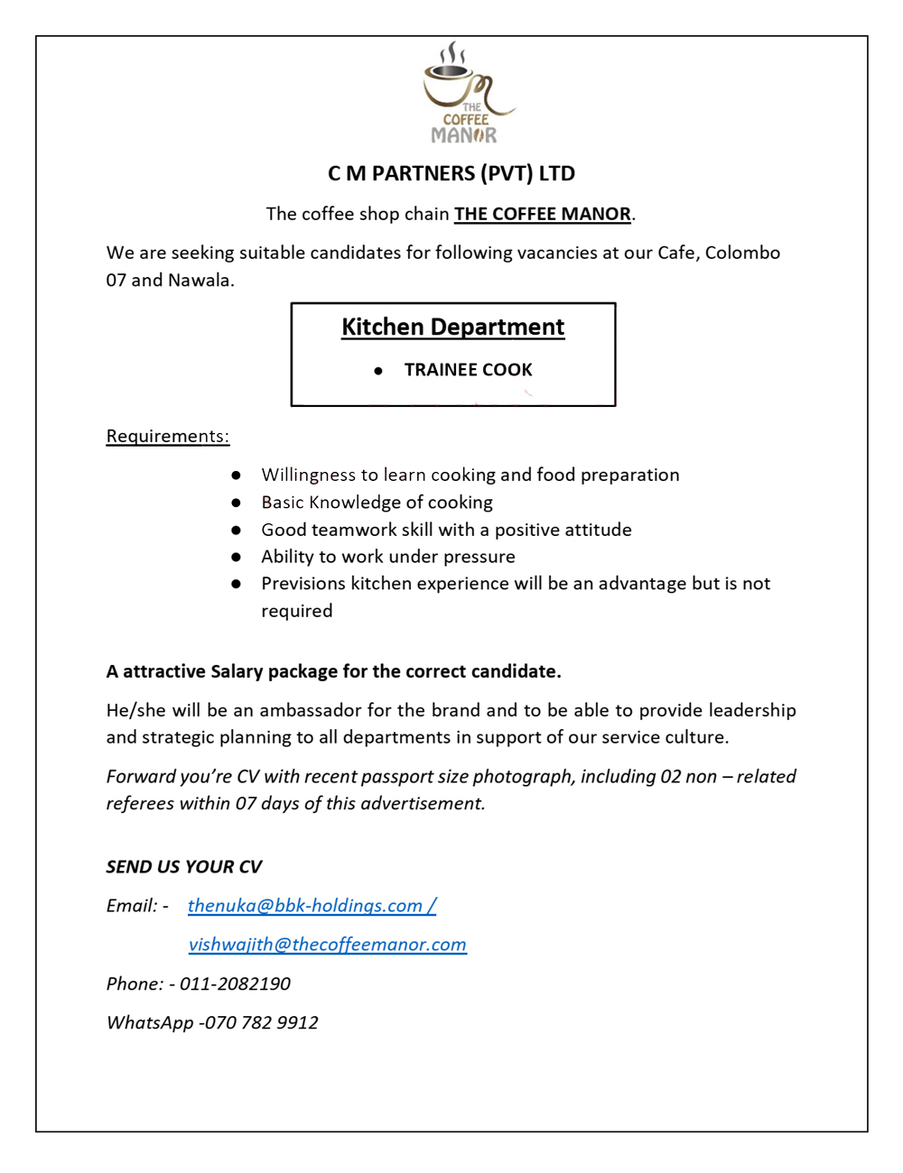 C M Partners (Pvt) Ltd