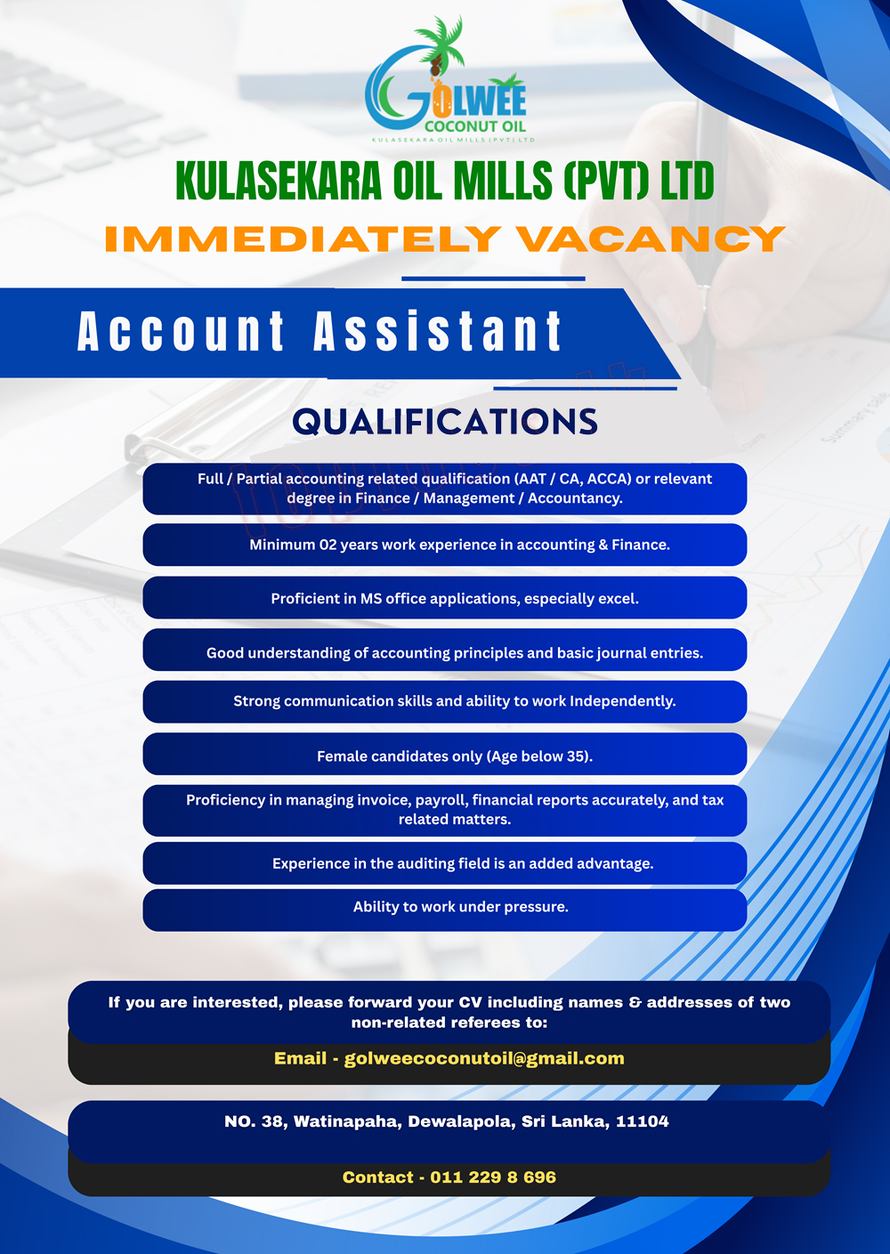 Kulasekara Oil Mills (Pvt) Ltd