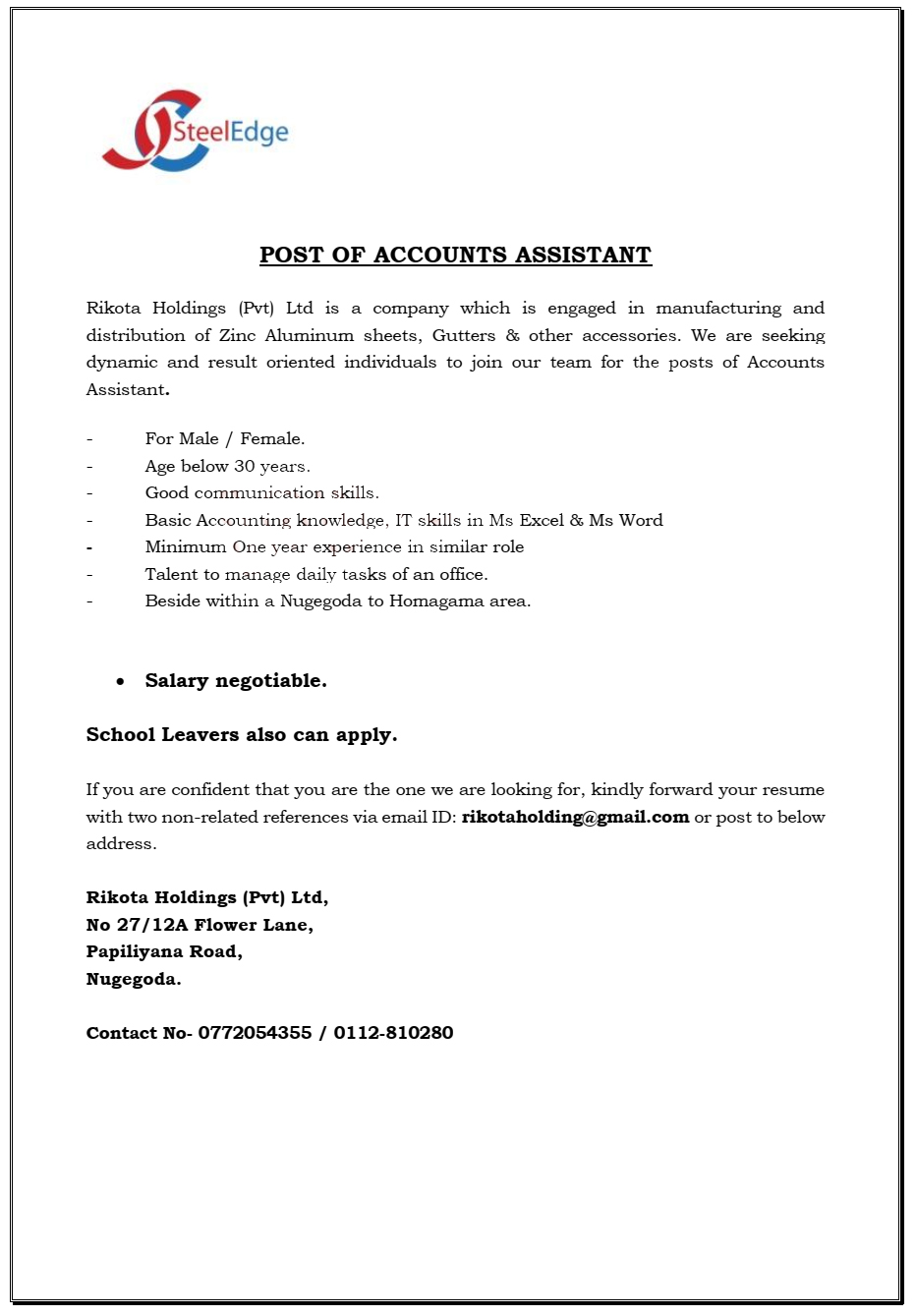 Rikota Holdings (Pvt) Ltd