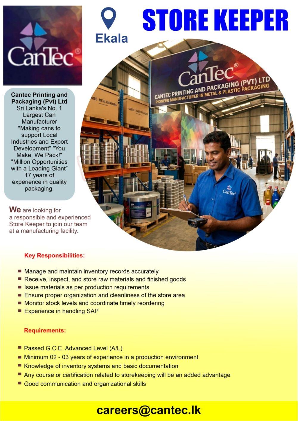 Cantec Printing & Packaging (Pvt) Ltd