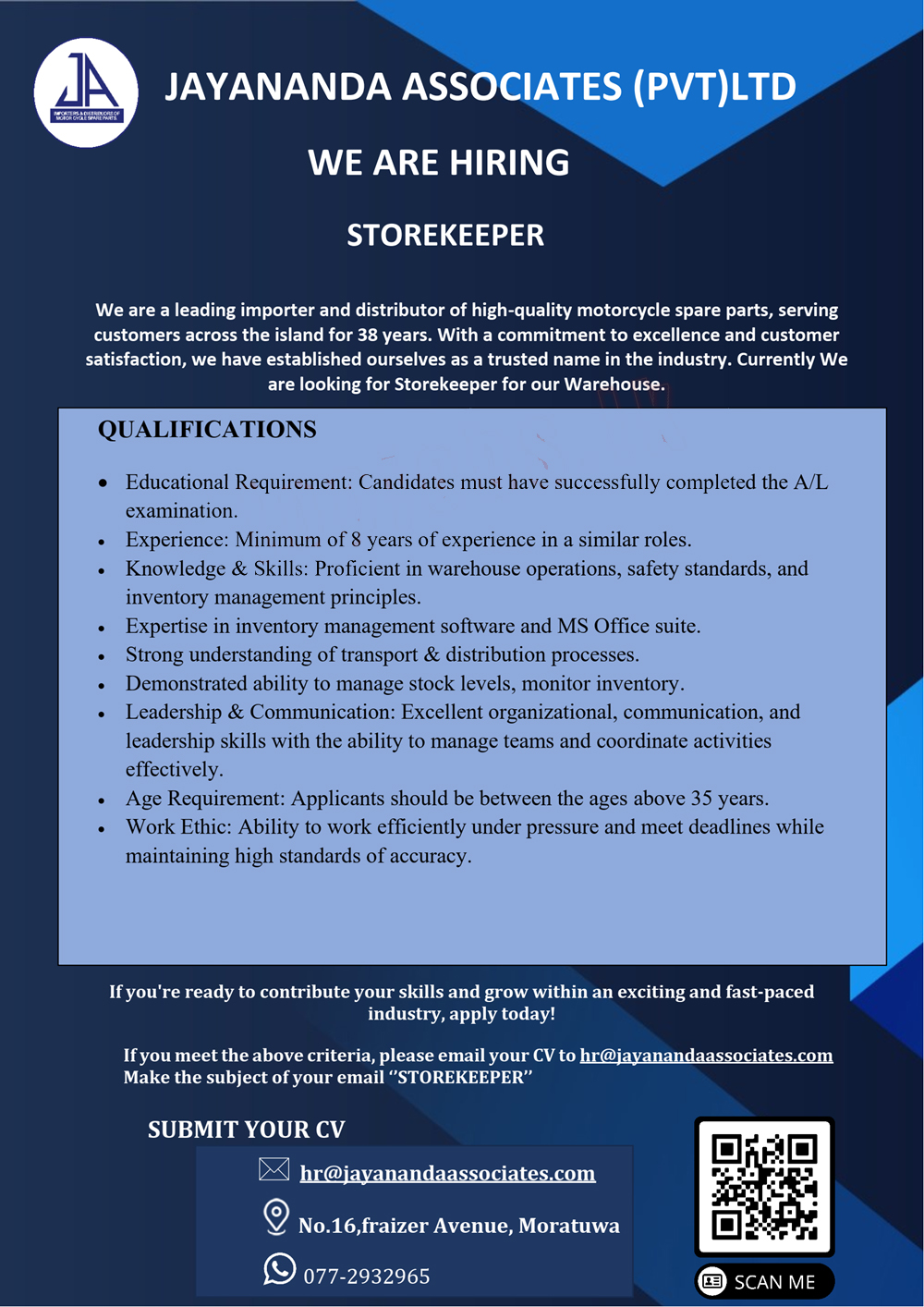 Jayananda Associates (Pvt) Ltd