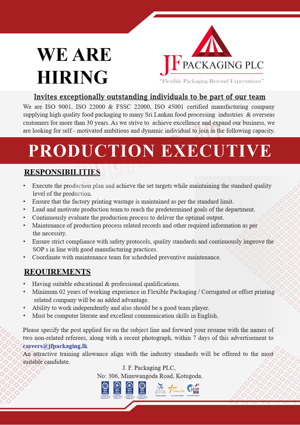 JF Packaging PLC