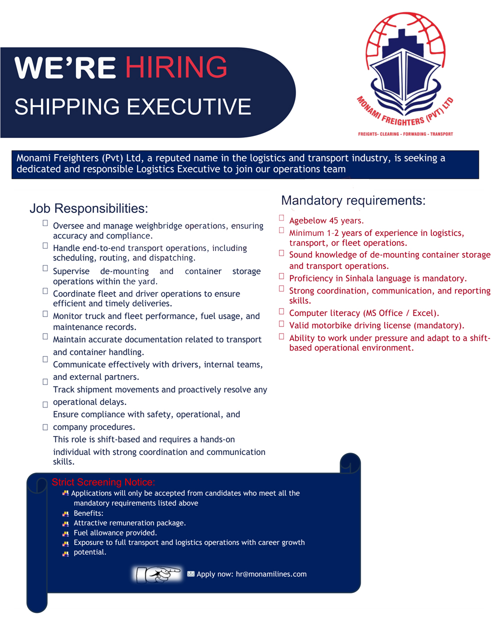Monami Freighters (Pvt) Ltd