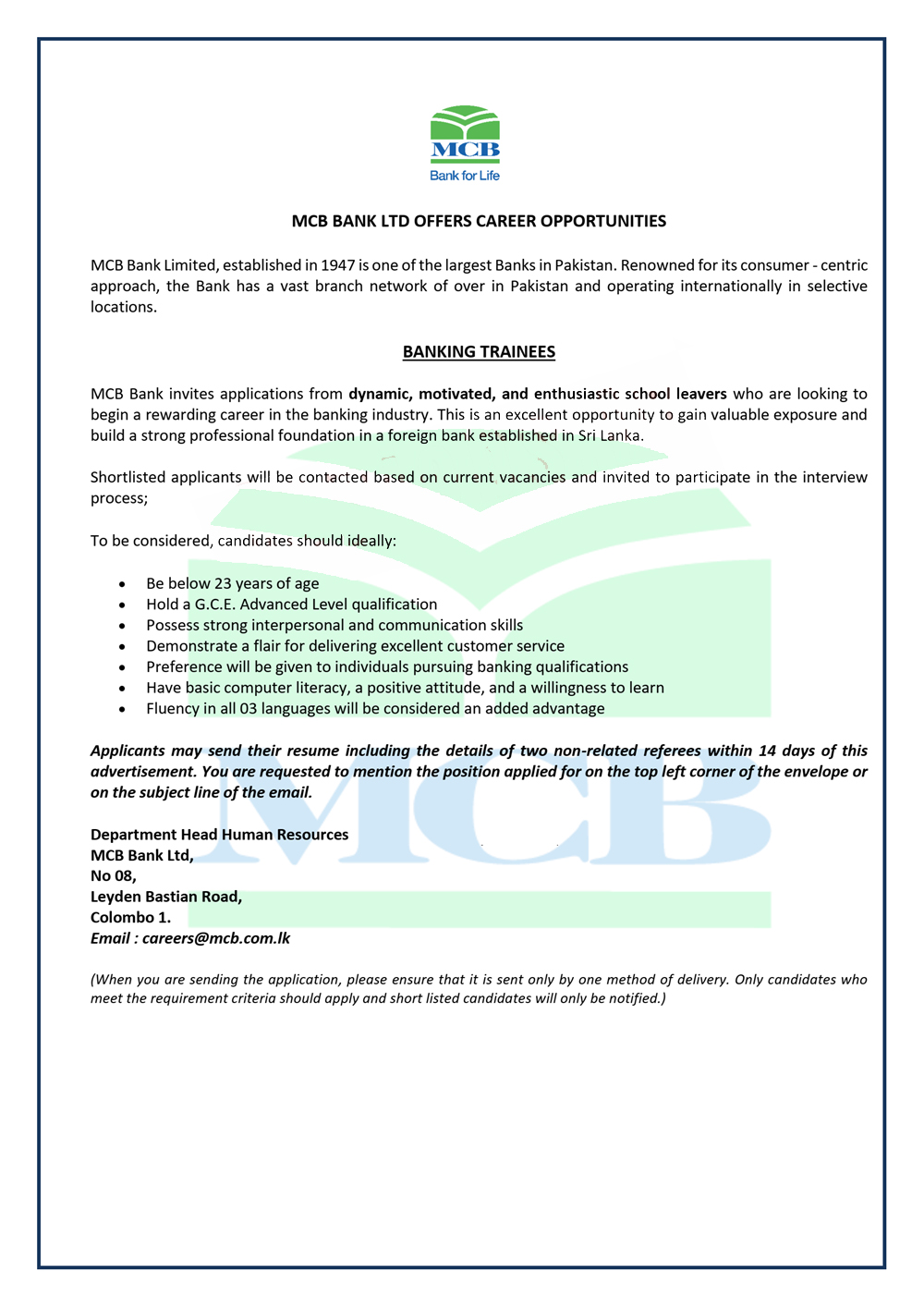 MCB Bank Ltd